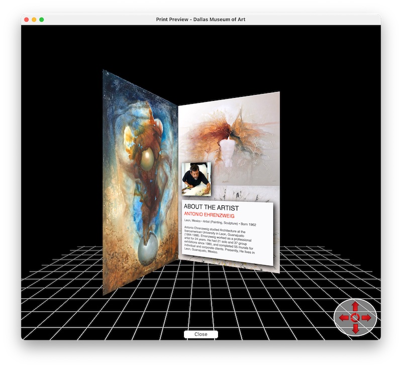 3D print preview of a greeting card in Cardia